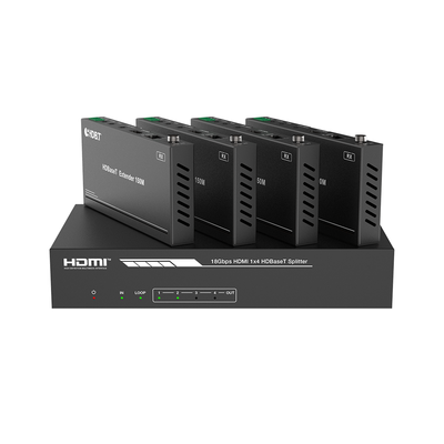 [EPP-SPB14H150] Splitter mas Extensor de Video | 1x4 | ProAV | HDBaseT™ | 120m en 4K@60Hz | 150m en 1080p@60Hz | Cat6/6a/7 | Gestión Avanzada EDID | Control IR y RS232 | PoC | Salida de Audio