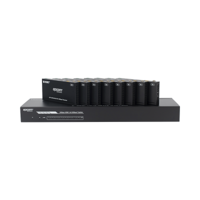 [EPP-SPB18H150] Splitter mas Extensor de Video | 1x8 | ProAV | HDBaseT™ | 120m en 4K@60Hz | 150m en 1080p@60Hz | Cat6/6a/7 | Gestión Avanzada EDID | Control IR y RS232 | PoC | Salida de Audio