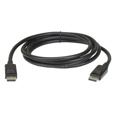 [2L7D02DP] Cable DisplayPort | Longitud 2m | Alta definición | Hasta 8K | HDR Dinámico | 32 canales de audio digital | Pestañas de seguridad con botón de liberación