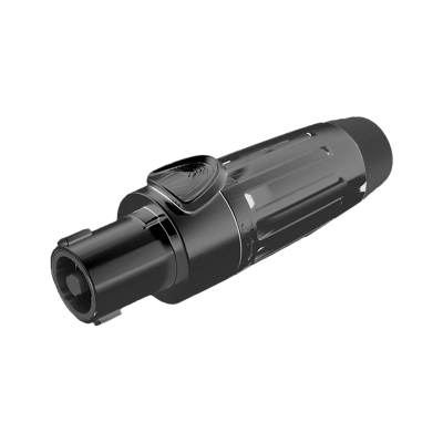 Conector Speakon | Hembra | 4 polos | carcasa negra | Cable AWG10 | 30A