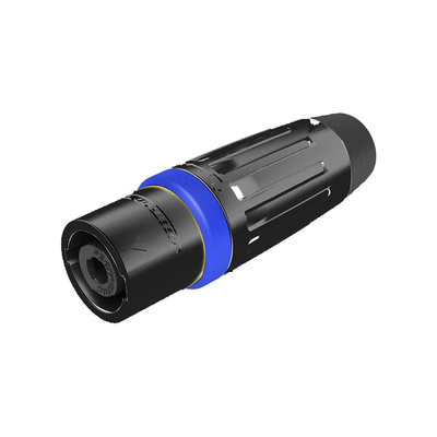 [SLDM4-B] Speakon Conector de cable macho de 4 polos, carcasa negra, cable AWG10, 30A