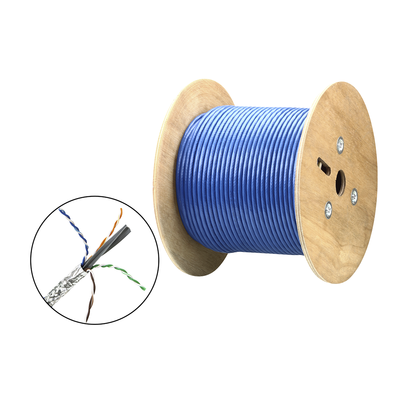 [2L2910] Cable SF/UTP | 4 pares 23 AWG | Cumple con los requisitos de la HDBaseT Alliance | Protección EMI | Transmisión de datos 4K | Color Azul | 305m