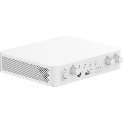[DS-QAE1A80G1-VB(B)] Amplificador | Bluetooth | 2 Canales | 40 W por Canal | 100V | Hik-Connect | Una Zona | Musica Ambiental