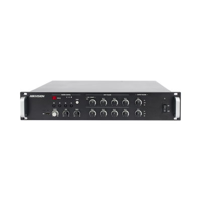 [DS-QAZ1A500G1-VB2] Amplificador de audio | 2 zonas de 250W | 100V/70V | Calendarización de eventos | Biblioteca de Materiales de Audio | Entrada de Alarma | Hik-connect /Hikcentral profesional