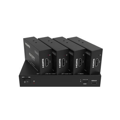 [EPC-SPB14E70] Splitter Extensor 1x4 | 4K@60Hz a 60m | 4K@30Hz a 70m | Cable Cat6 | EDID | HDCP 2.2 | Salida Loop