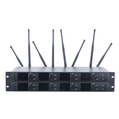 Receptor Inalámbrico | 8 Canales | Transmisión Digital U-Band 540-690 MHz | Modulación PI/4-DQPSK | Pantalla TFT-LCD 2.2 | Salida Balanceada y Desbalanceada | Encripción de Audio | Escaneo de Frecuencia