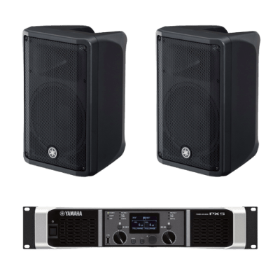 Kit Refuerzo Sonoro | Incluye 2 Bocinas CBR10 y 1 Amplificador PX5 | Ideal para Audio en primer Plano