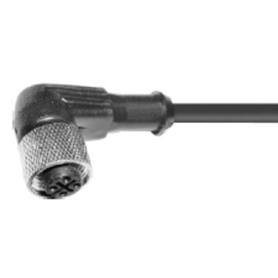Conector Hembra M12 Acodado / 4 Pines / Cable 4 Hilos 2 Metros / Para Accesorios Industriales