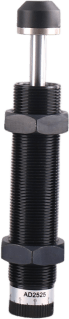 Amortiguador Industrial Ajustable Tipo AD / M25x1.5 / Carrera 25 mm / Montaje Roscado / Aplicaciones de Alta Carga / Resistente a Impactos Severos