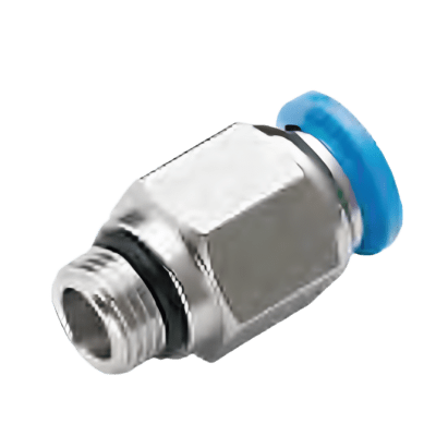 Conector Neumático / Recto Macho / Tubo 12 mm / Rosca G1/2 / Acople Bajadas