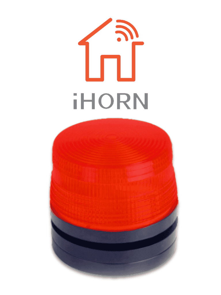 IHORN HC-05-LED - Estrobo Color Rojo  / 90 Destellos por minuto compatible con paneles IHORN / RISCO / DSC / BOSCH  .