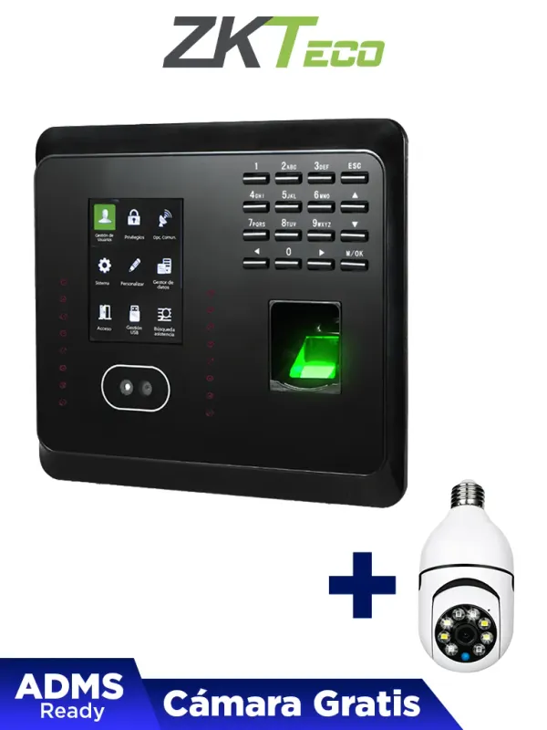 [MB360IDNGKIT] ZKTECO MB360IDNGPAK - Control de Asistencia y Acceso Básico con Autenticación Facial (1500 Rostros), Huella Digital BioID (2000), Tarjeta ID 125 kHz / GRATIS CÁMARA NGTECO