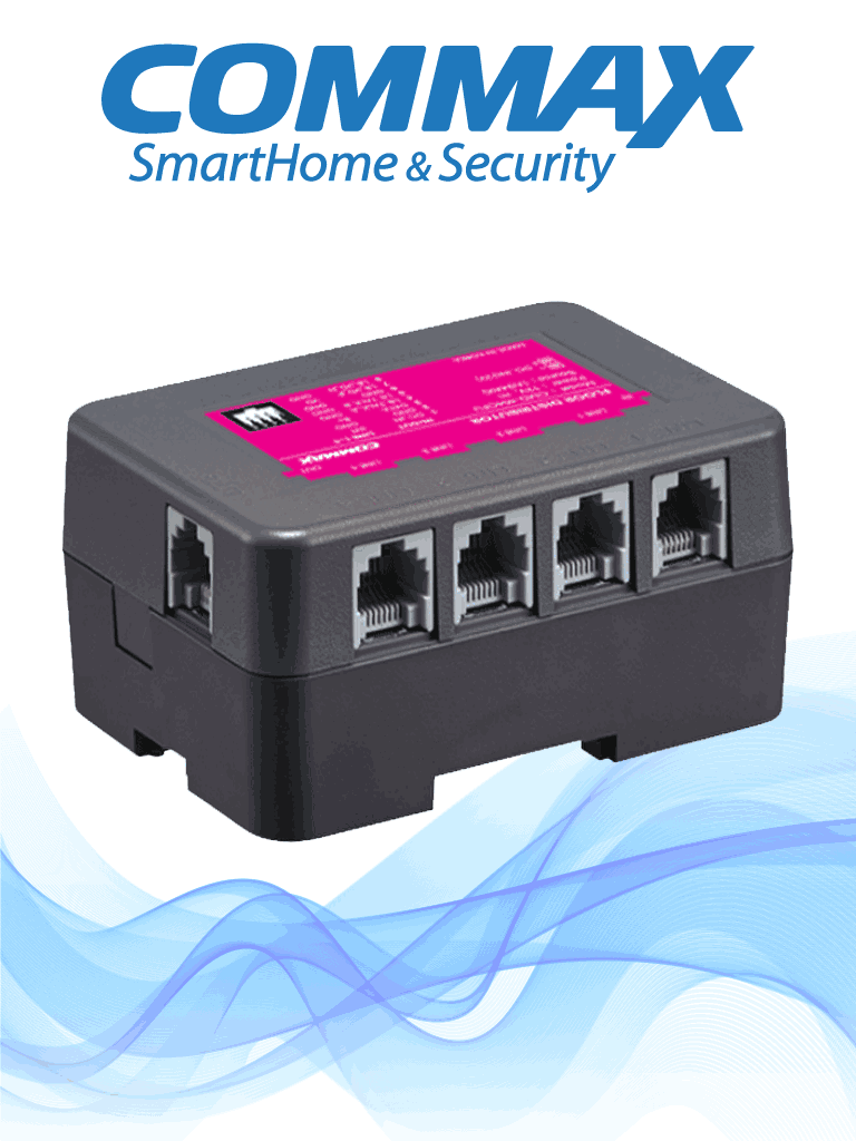 COMMAX CMD404CFU - Distribuidor de piso para conexión de hasta 4 monitores Commax para solución de apartamentos con el frente de calle clave cmx104052, requiere fuente RF2A a 24VDC/ Departamental