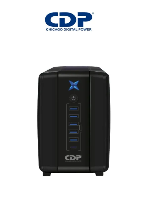 [R-UPR1008] CDP R-UPR1008 - UPS Interactivo de 1000 VA y 500W, con 8 terminales de salida: 4 con respaldo y 4 con supresión de picos.