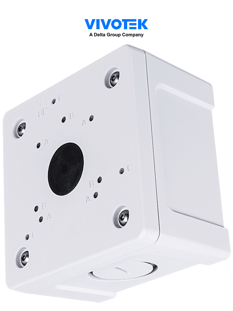 VIVOTEK AM-71C_V02 - Caja de conexiones de exterior para cámaras domo y bullet, IP66, color blanco, fabricada en aleación de aluminio