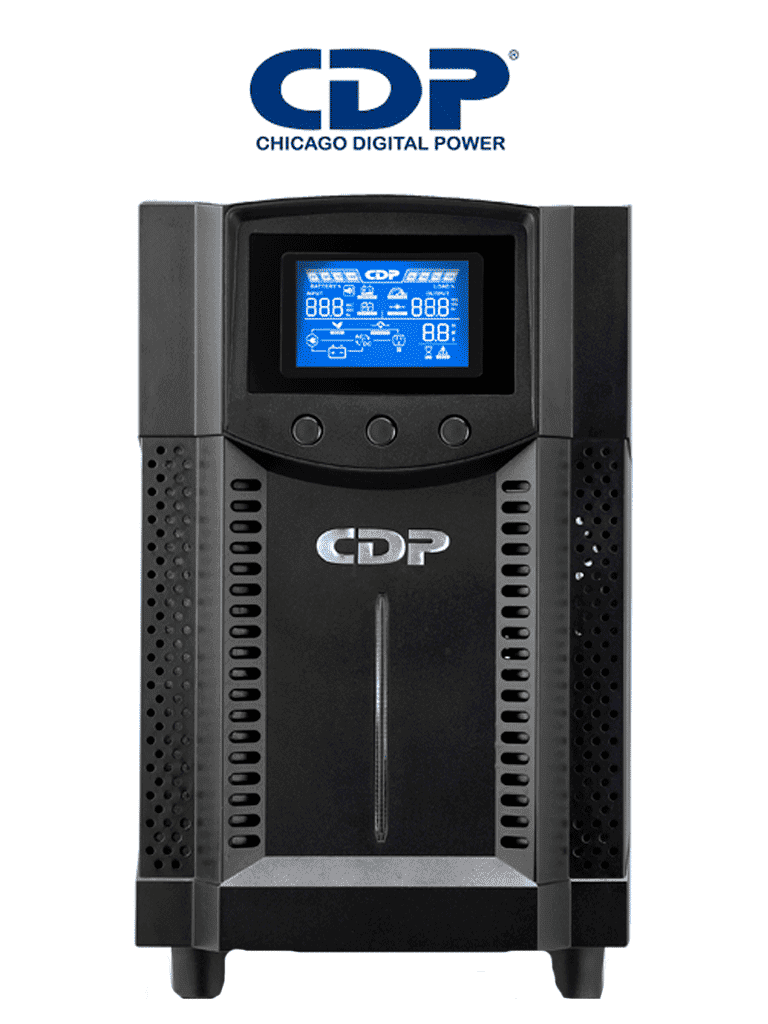 [UPO11-1 AX] CDP UPO11-1 AX- UPS Online de 1000VA/ 1000W / 6 Terminales de salida / 2 son programables / Pantalla LCD / Entrada para banco de baterías / Respaldo 5min a carga completa
