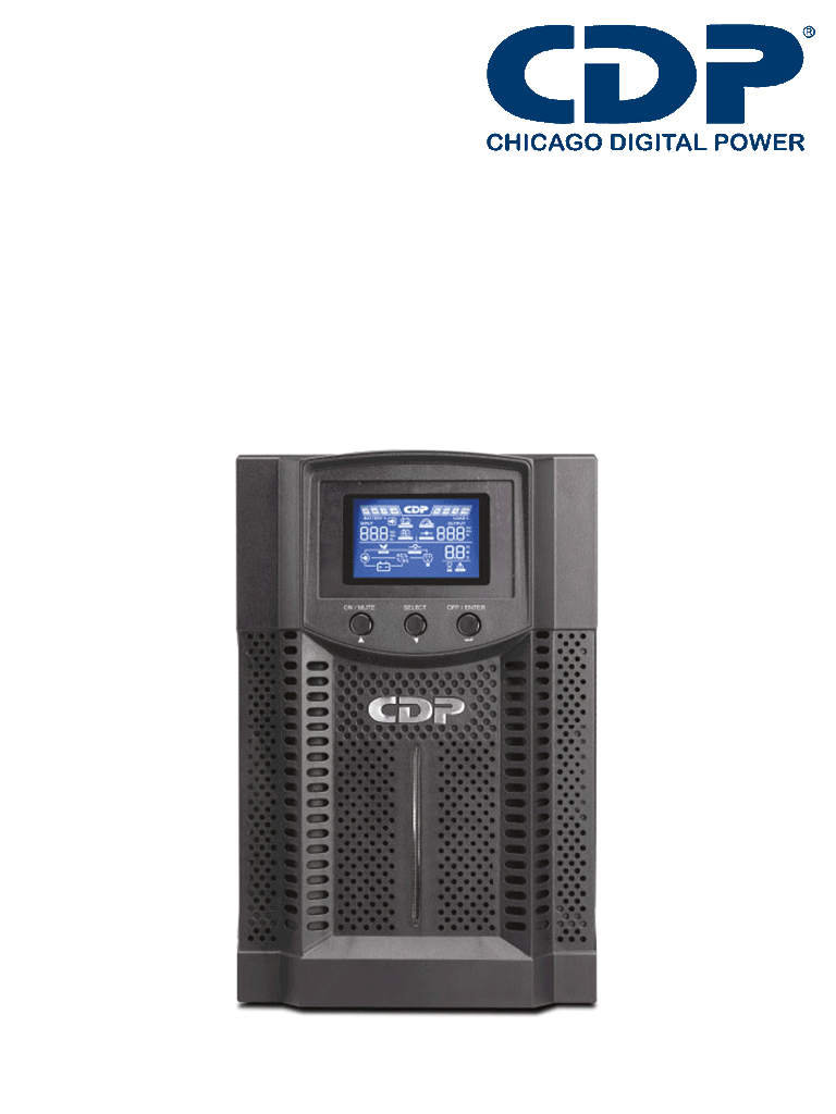 [UPO11-1] CDP UPO11-1 - UPS / 1000VA / 900W / torre / 4 Terminales de salida / Pantalla LCD / Baterias 12V a 9AH X 2 / Voltaje de entrada 120VCA