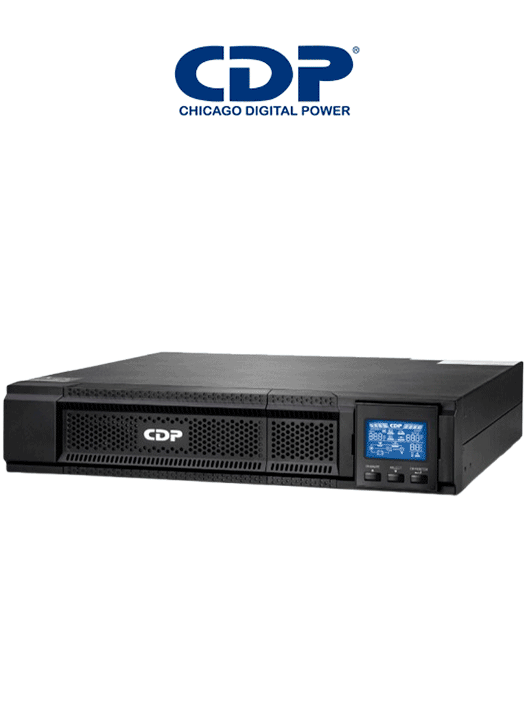 [UPO11-3RT AX] CDP UPO11-3RT AX UPS Online de 3000VA y 3000W con 4 terminales de salida, 6 baterías de 12V a 9AH, y respaldo de 5 minutos al 100% / REQUIERE CLAVIJA O ADAPTADOR NEMA 5L-30P