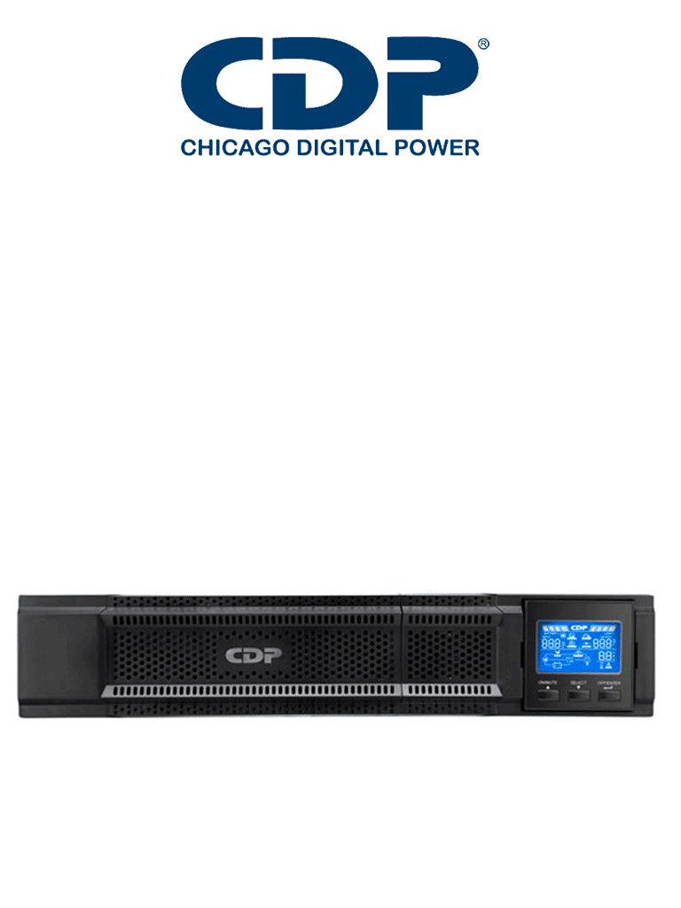 [UPO11-2RT AX] CDP UPO11-2RT AX - UPS Online / 2000VA / 2000W / 8 Terminales de salida / 4 Terminales programables / Pantalla LCD / 5min a plena carga /