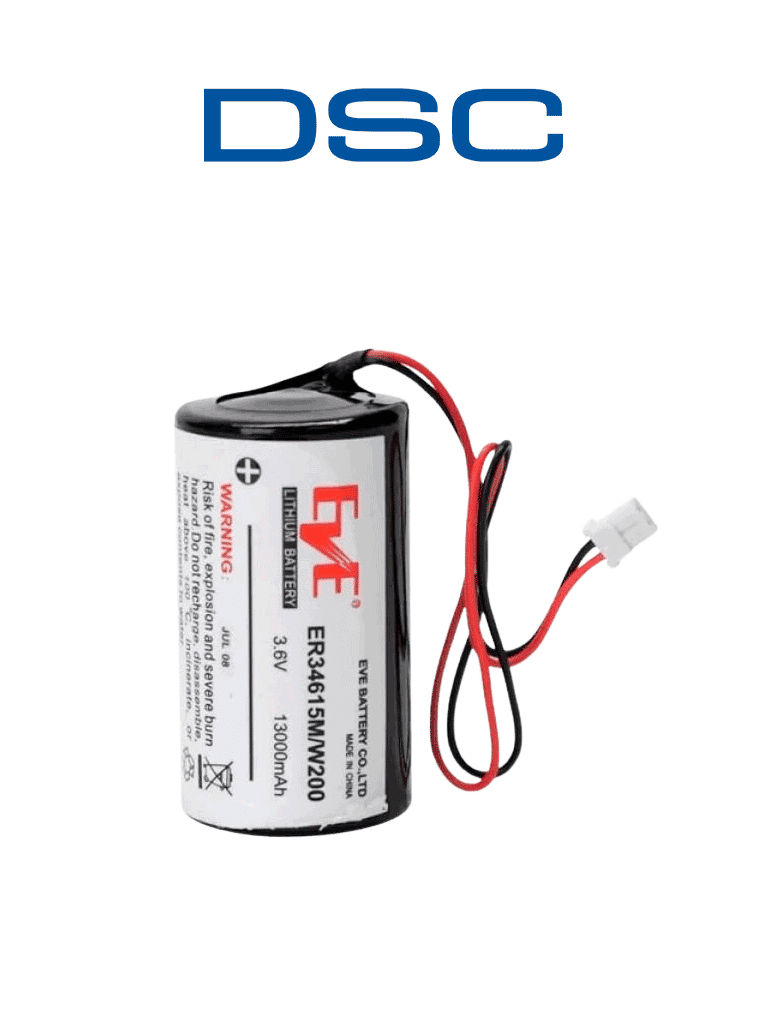 [BATT13.0-3.6V] DSC-BATT13036V- Bateria De Litio 3.6 Vcd. 13.0 Ah. Para Sirena PG9901/PG9911