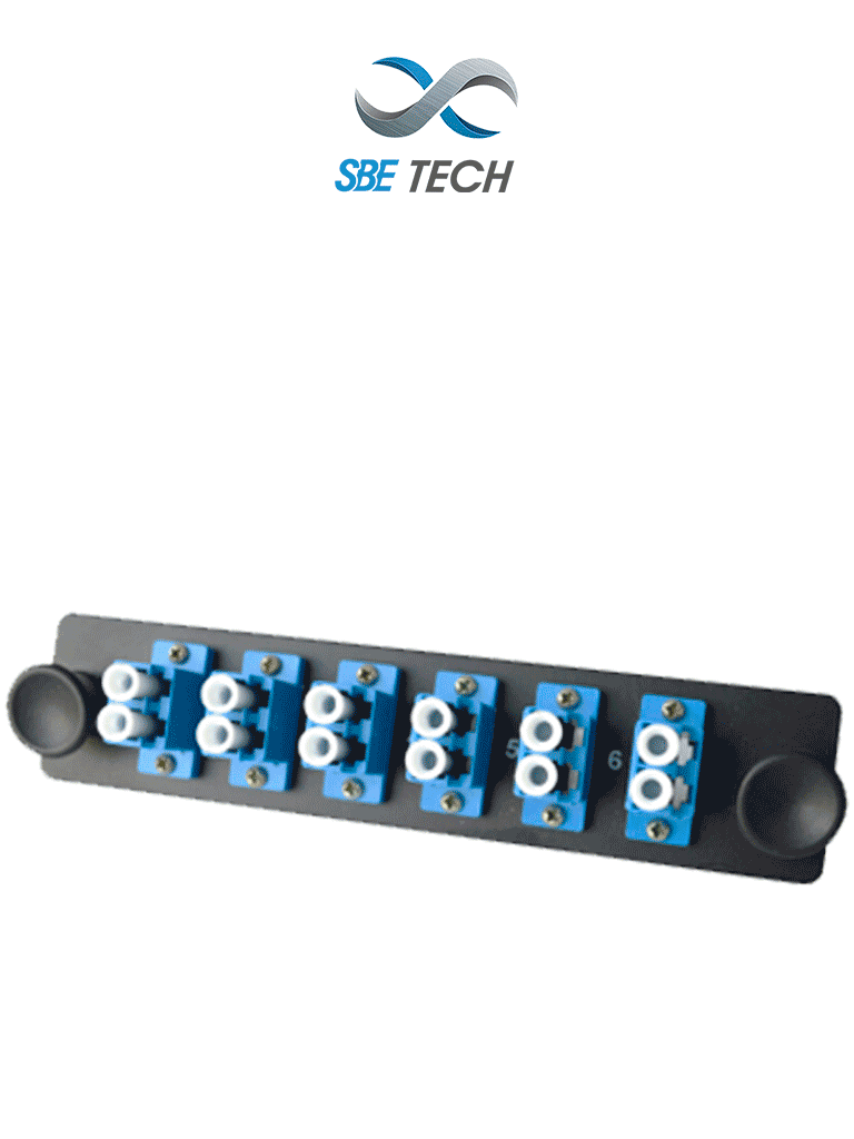 [SBE-6LCSM] SBE TECH SBE-6LCSM - Placa con 6 acopladores LC dúplex monomodo
