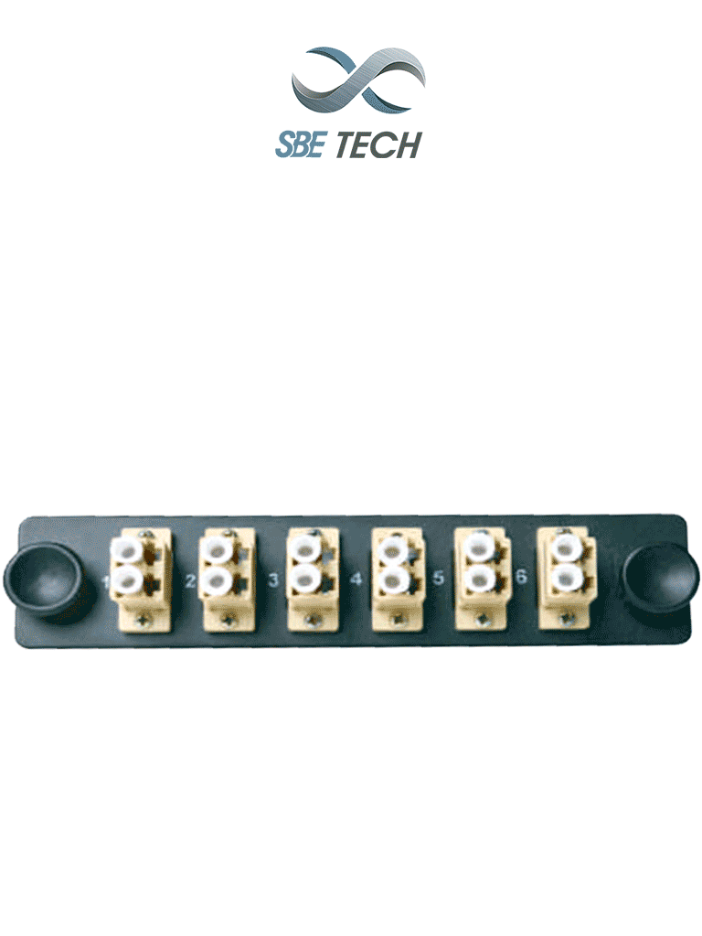 [SBE-6LC] SBE TECH SBE-6LC  - Placa con 6 acopladores LC dúplex multimodo