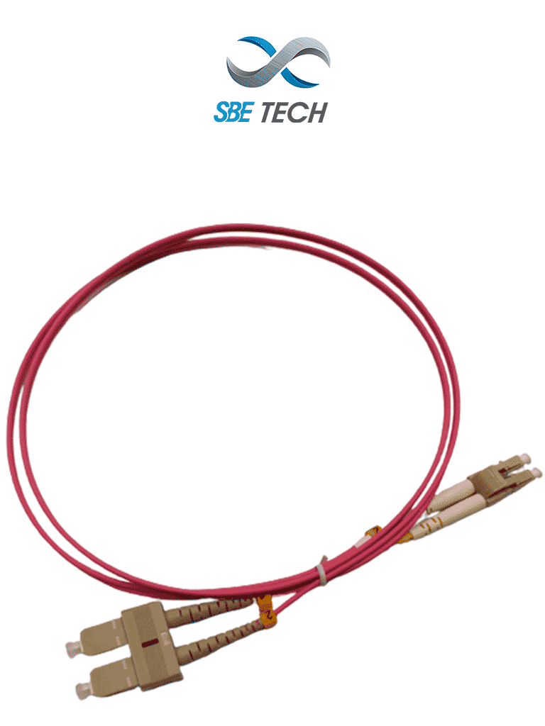 [SBE-JUMLC-SC-1M50] SBE TECH SBE-JUMLC-SC-1M50 - Jumper LC-SC, MM 50/125, OM4, duplex, 2 mm, de 1 metro, UPC