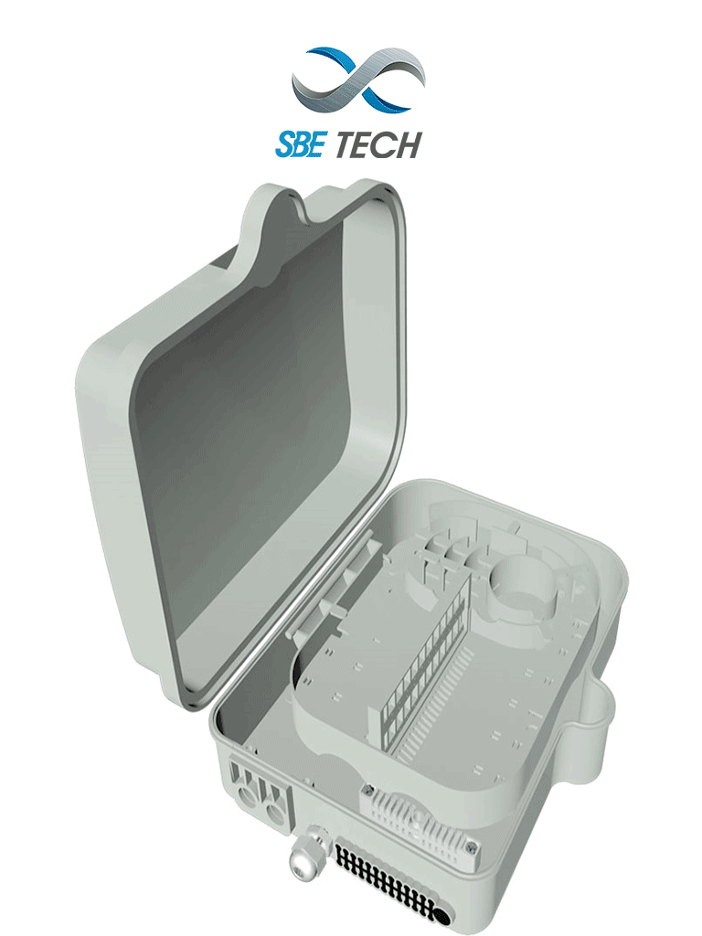 [SBE-CDEXTFTTX2X24NL] SBE TECH SBE-CDEXTFTTX2X24NL - Caja de Distribución para FTTx para exterior Nueva Línea de 2x24, IP 65