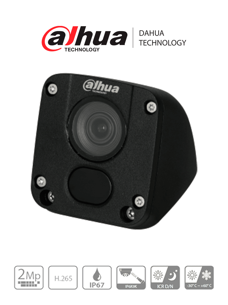 [DH-IPC-MW1230DN-HM12] DAHUA DH-IPC-MW1230DN-HM12 - Cámara móvil IP, Tipo: cubo, Resolución: 1080p, Ideal para monitoreo en espacios reducidos, M12 6 Pines, Lente de 2.8mm, Apertura de 115°, IR de 30 metros, Protección IP67, Material metálico
