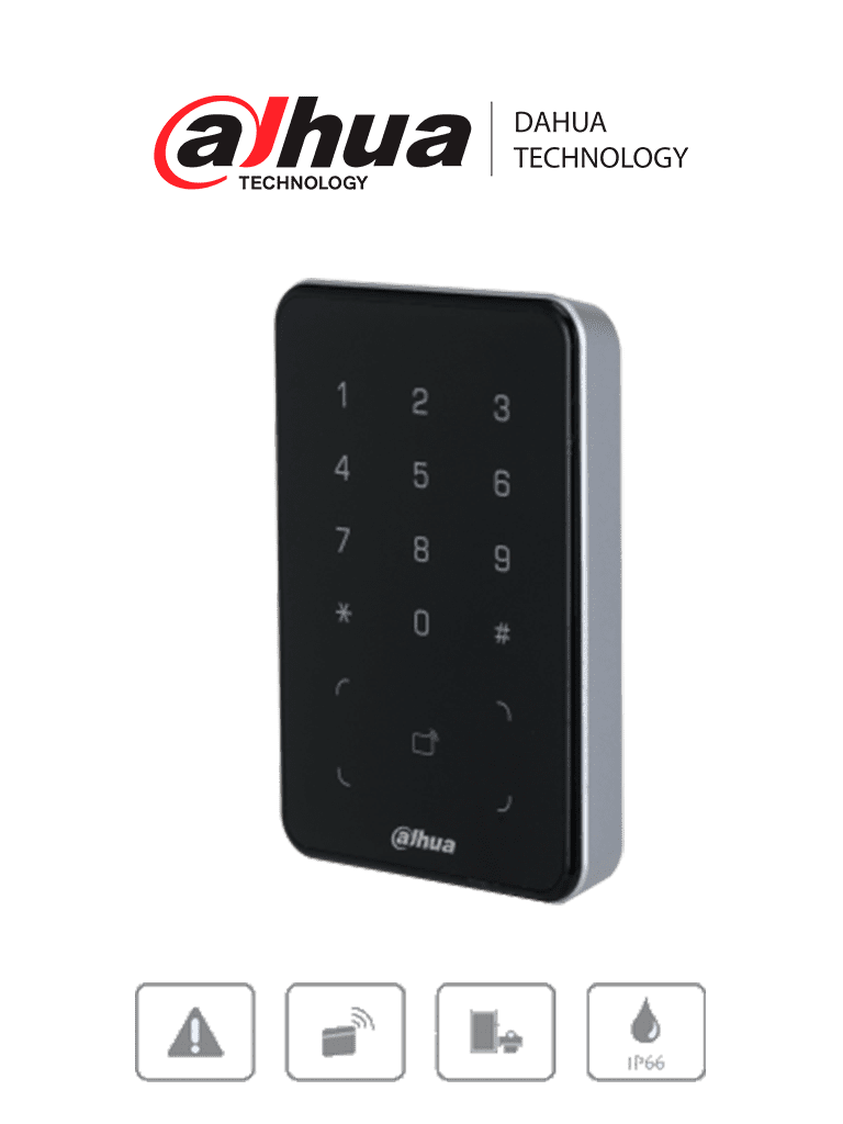 [DHI-ASR2101A-ME] DAHUA DHI-ASR2101A-ME  - Lectora con Tecnologia Dual con Teclado para Panel de Control de Acceso/ Soporta Tarjetas ID y Mifare/ Soporta Passwords/ Wiegand y RS-485/ Soporta Uso Exterior/