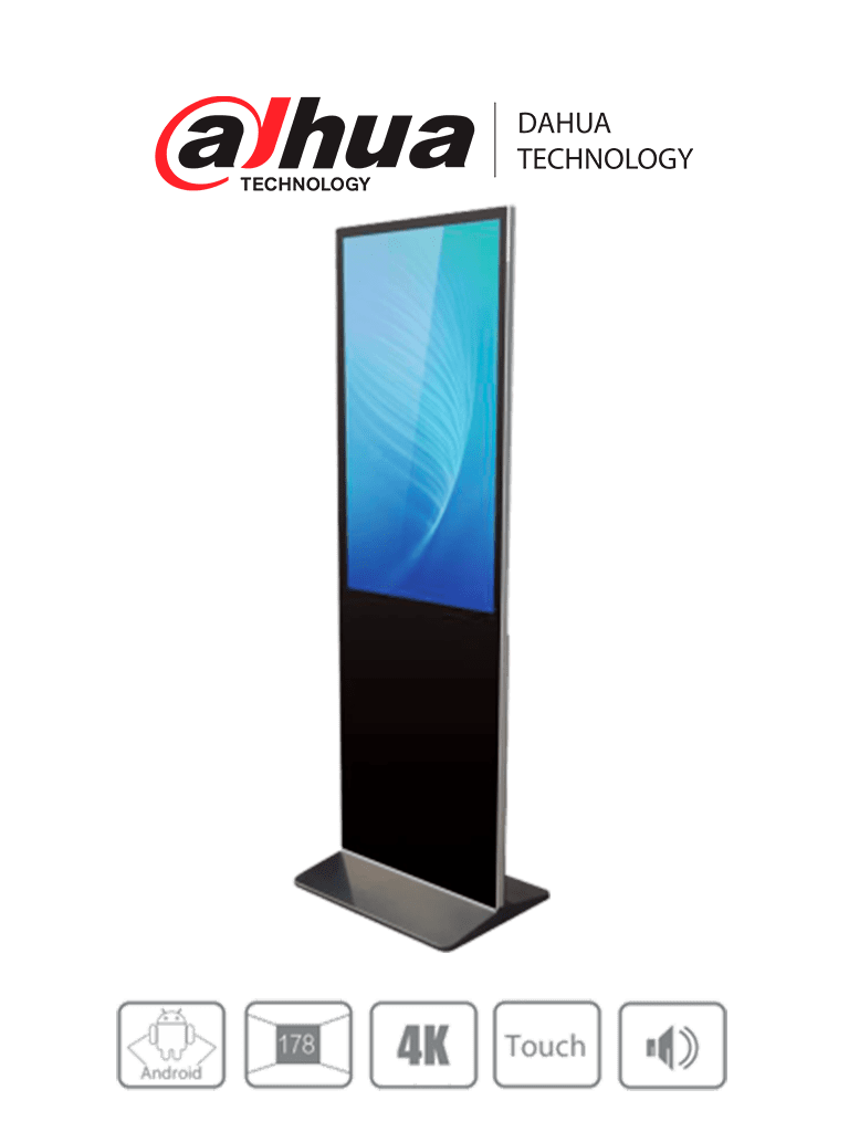 [DHI-LDV55-SAI400TK] DAHUA LDV55-SAI400TK - Totem de señalización digital de 55" con pantalla Touch Screen. Resolución 4K, 178° de visualización.