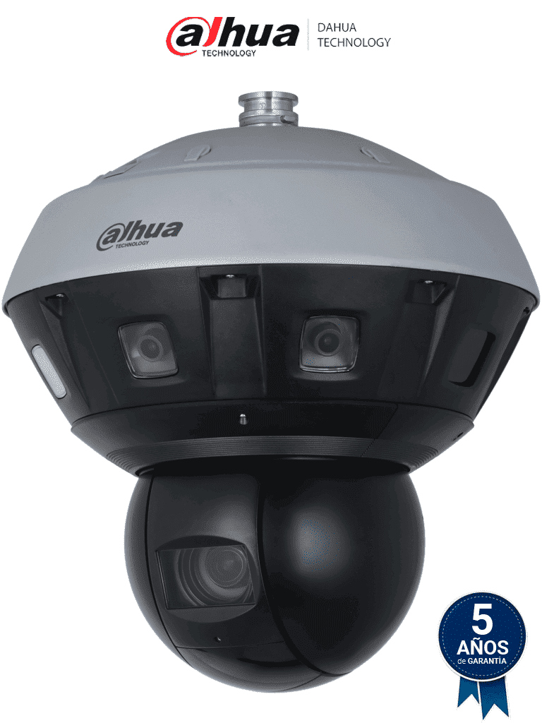[DH-PSDW81642M-A360-D440] DAHUA DH-PSDW81642M-A360-D440 - Cámara IP panorámica multisensor 8x2MP, PTZ de 40x zoom óptico y 4MP, con tecnologías WizMind, Starlight, Smart Tracking, IR 400m, H.265, certificación IP66, entradas y salidas de audio (2) y alarma (7)