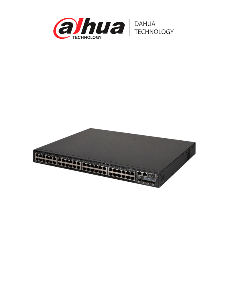 [DH-S5600-48GT4XF] DAHUA S560048GT4XF- Switch de Nivel Enterprise/ 48 Puertos Gigabit/ Administrable Capa 3/4 Puertos para Fibra/ Soporta VLAN