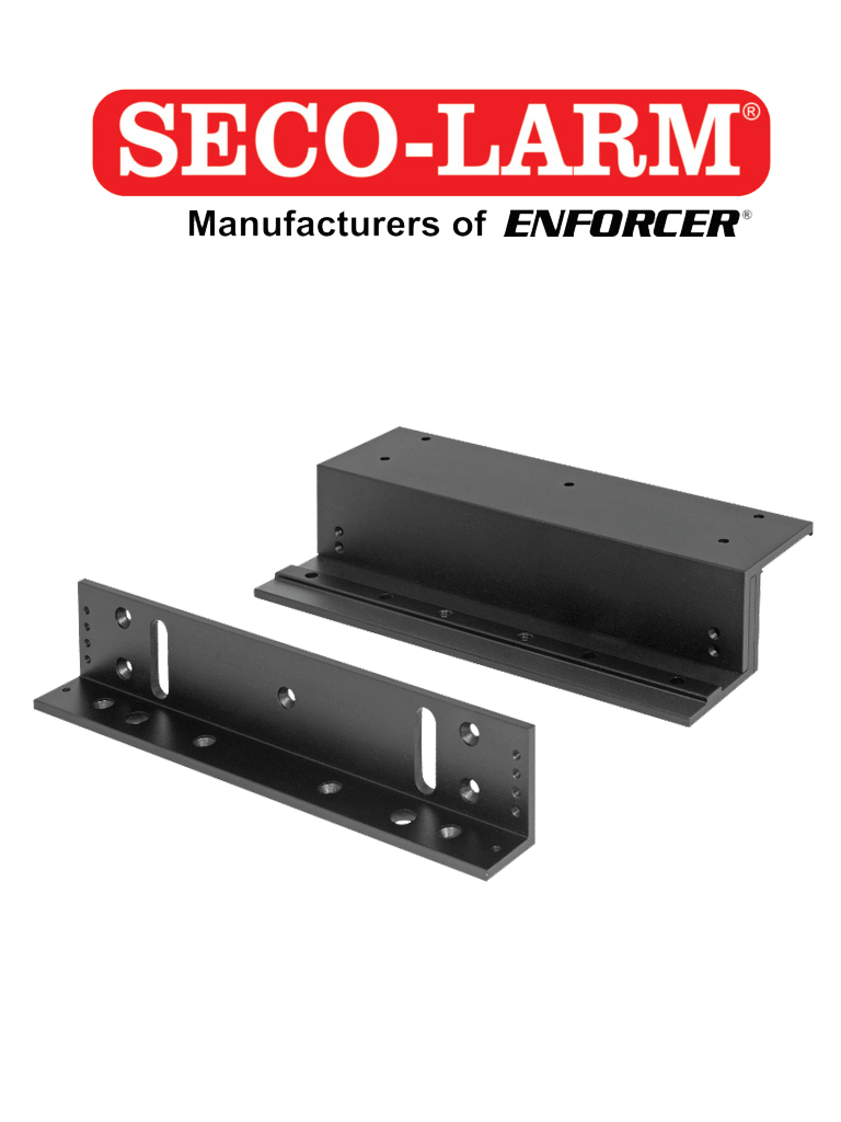 [E-941S-600B/ZQ] E941S600BZQ - Soporte en Z Negro Para Cerraduras Electromagnéticas De La Serie 600 Lb modelo E941SB600PQ