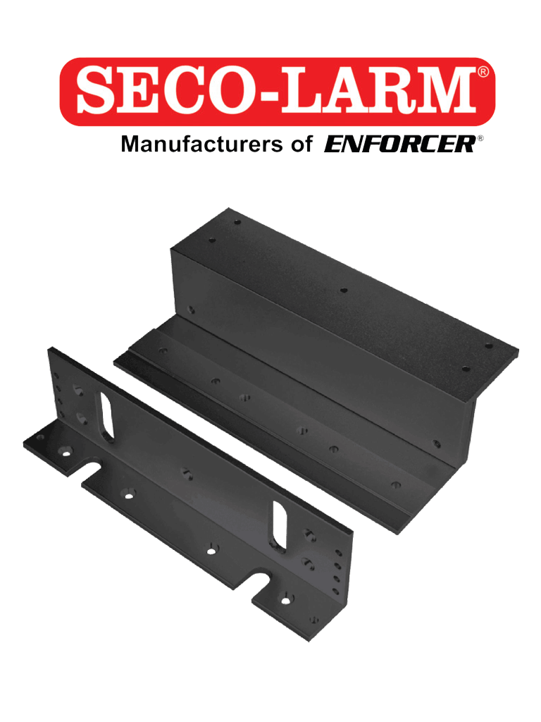 [E-941S-1K2B/ZQ] E941S1K2BZQ - Soporte En Z Negro Para Cerraduras Electromagnéticas De La Serie De 1200 Lb