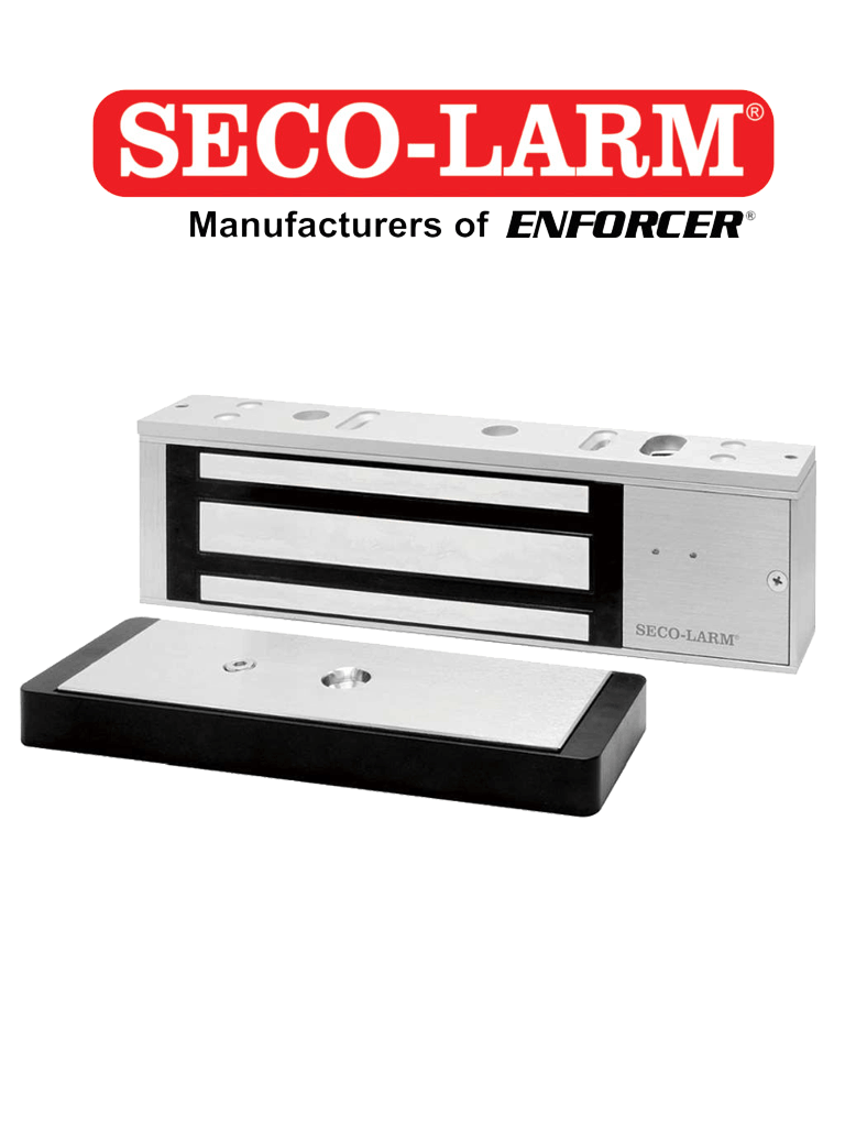 [E-941SA-1K2DPSQ] E941SA1K2DPSQ - Cerradura Electromagnética De 1200 Lb / Led De Estado / Sensor De Adherencia / Sensor De Posición De La Puerta / 12/24 VDC / Homologada UL