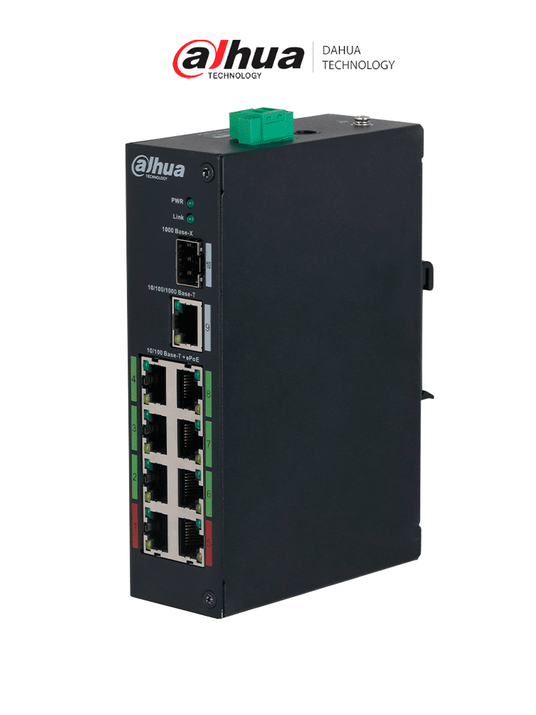 [DH-LR2110-8ET-120] DAHUA DH-LR2110-8ET-120-V2 Switch ePoE 8 Puertos/ Hasta 800 Mts con Cámaras ePoE/ 120 Watts/ Switching 8.8G/ IEEE802.3af/ IEEE802.3at/ Hi-PoE