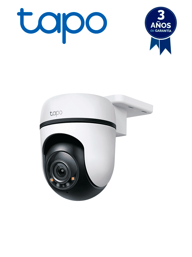 [TAPO C510W] TP-LINK TAPO C510W - Cámara IP WiFi motorizada para exterior de 3 MP, lente 3.9 mm, iluminadores IR 30  m, micrófono y bocina integrados, IP65, ranura MicroSD, LED luz blanca, WiFi 2.4 GHz, y Smart Motion Tracking.