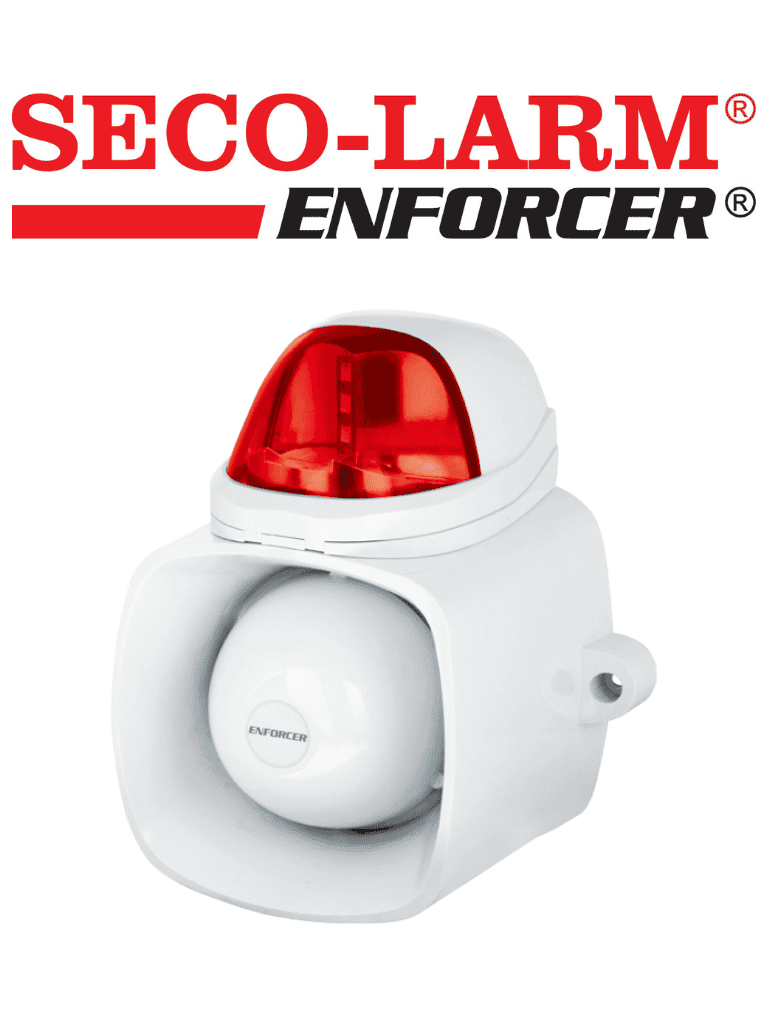 Seco-Larm SH816SSQR- Sirena con estrobo con opción para uso de voceo