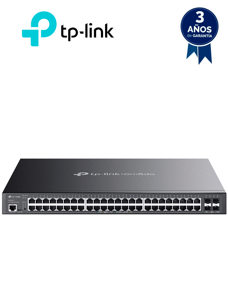 [SG3452XP] TP-LINK - SG3452XP / Switch Jetstream Administrable / 48 Puertos PoE+ 10/100/1000 Mbps RJ45 / 4 Puertos 10GE SFP+ L2+ / Compatible con Administración Centralizada OMADA SDN