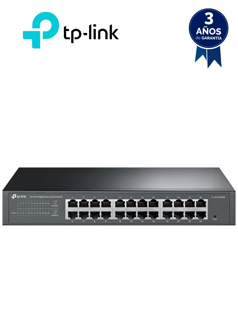 [TL-SG1024DE] TP-LINK - TL-SG1024DE - Switch de 24 puertos Gigabit Easy Smart