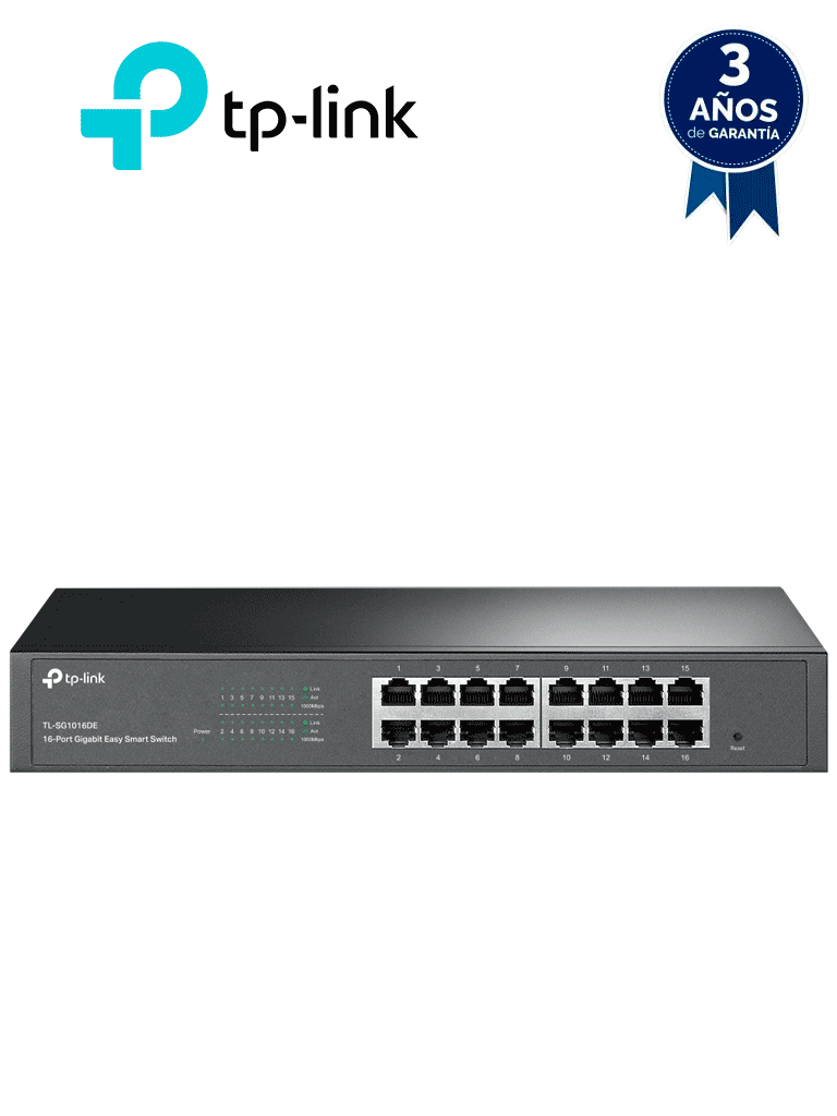 [TL-SG1016DE] TP-LINK - TL-SG1016DE - Switch Gigabit Easy Smart de 16 puertos
