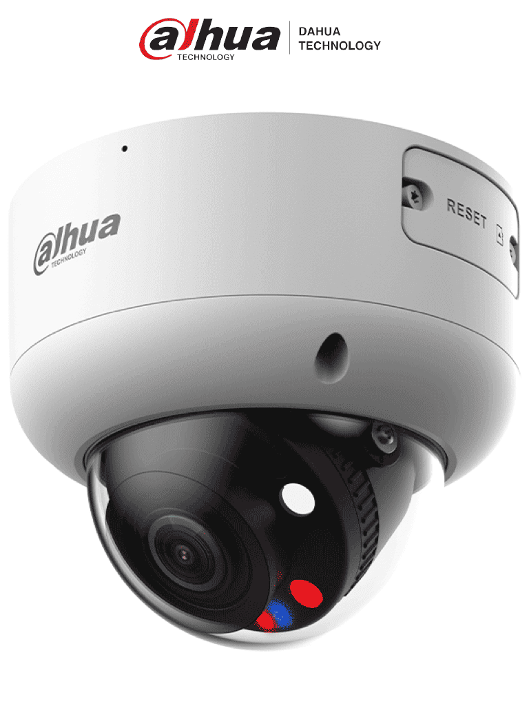 [DH-IPC-HDBW3849R1-ZAS-PV-S5] DAHUA DH-IPC-HDBW3849R1-ZAS-PV-S5 -Cámara IP Domo 8MP, TiOC y WizSense, lente motorizado 2.7-13.5mm, 40m con IR, audio bidireccional, iluminadores duales, entradas/salidas larma y audio, disuación activa, AcuPick, IP66, Antivandálica