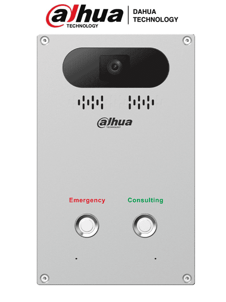 DAHUA VTA2502G - Video Intercomunicador de Emergencia/ 4 Megapixeles/ Llamada de Emergencia con 1 Click/ Protocolo SIP/ Microfono de Alta Sensibilidad y 2 Altavoces/ Soporta Transmisión de Audio Grupal/ IP65 y IK10/