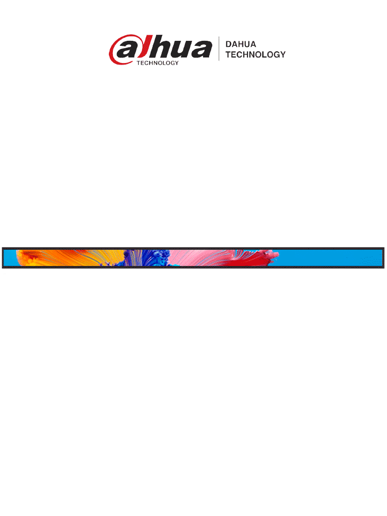[DHI-ESL-L471-02] DAHUA DHI-ESL-L471-02 - Pantalla tipo barra LCD de 47.1" para anaqueles ESL / Publicidad de video / Comunicación WiFi / 2 Puertos USB / Imagen a color / Resolución 3840 × 160 / RoHS / Operación 24-7