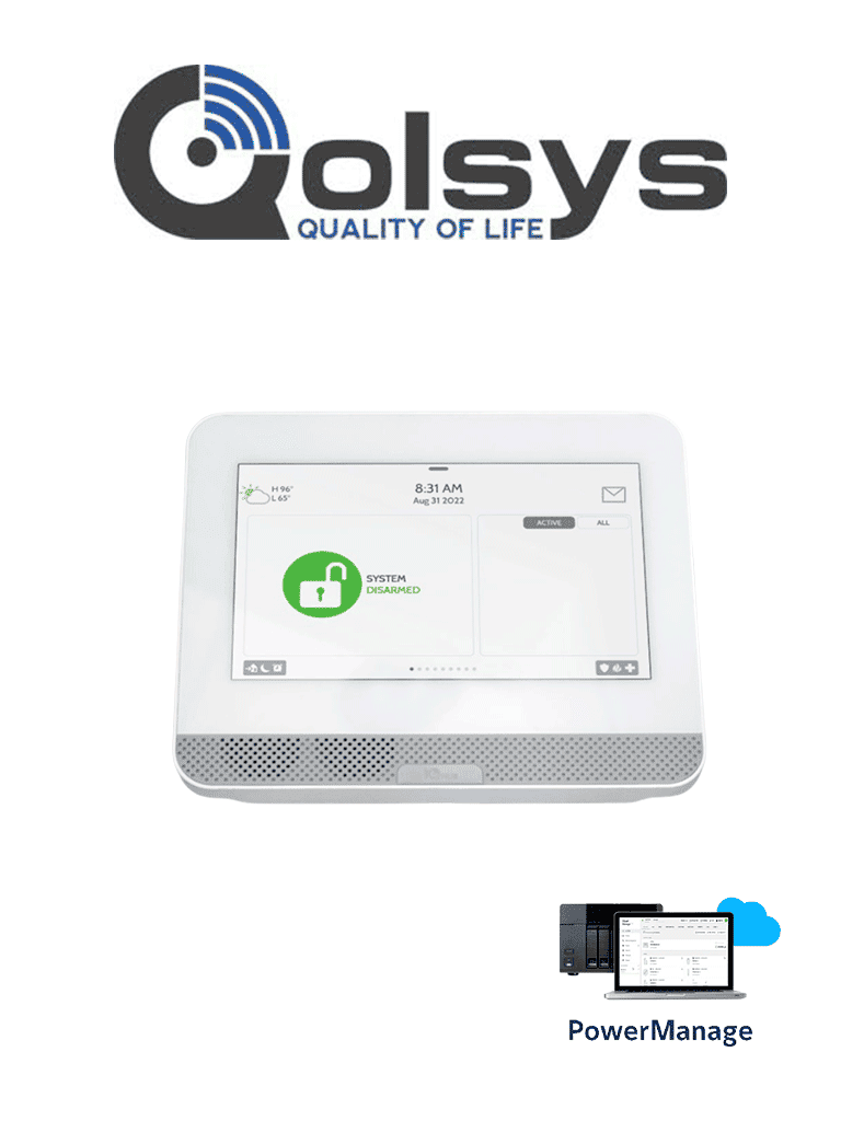 [IQPH391] QOLSYS IQ4 HUB POWER MANAGE - Sistema de Alarma IQPanel4 HUB Autocontenido