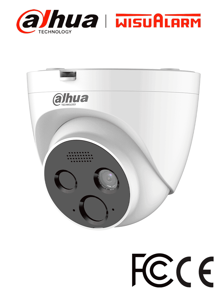 [DHI-HY-FT431LDP] DAHUA WISUALARM HY-FT431LDP - Cámara IP Térmica para detección de fuego 4MP, Detector VOx alta sensibilidad, Detección incendio, Alarma de punto frio y caliente, E&S de Alarma, Micrófono, Bocina de 70dB, IP66