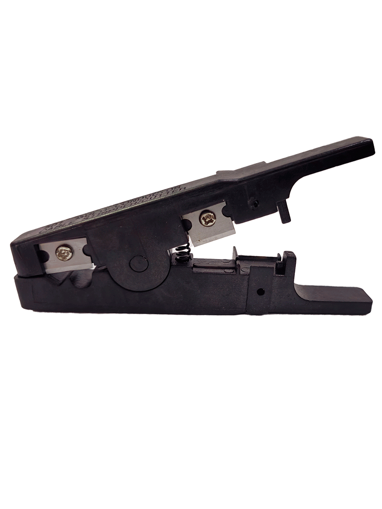 INTELLINET - 530514 - Cortador y pelador de cables de red / Cortador y quita forro para cables de red y telecomunicaciones redondos y planos, UTP y STP, negro