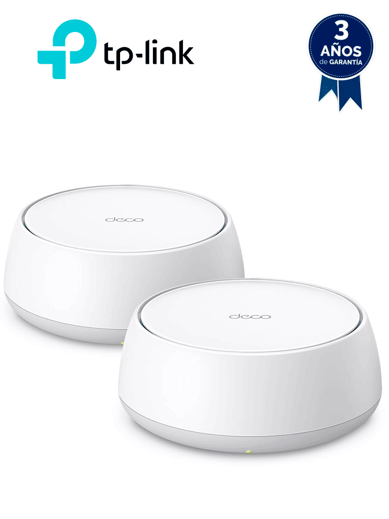 [DECO BE25(2-PACK)] TP-LINK DECO BE25(2-PACK) - Sistema Mesh WiFi 7 , Wi-Fi 7 de Triple Banda de 3.6Gbps , 2 puertos 2.5Gbps , Multi-Link Operation (MLO) , Protección con HomeShield, AI-Roaming , compatible con Alexa y Google Home.