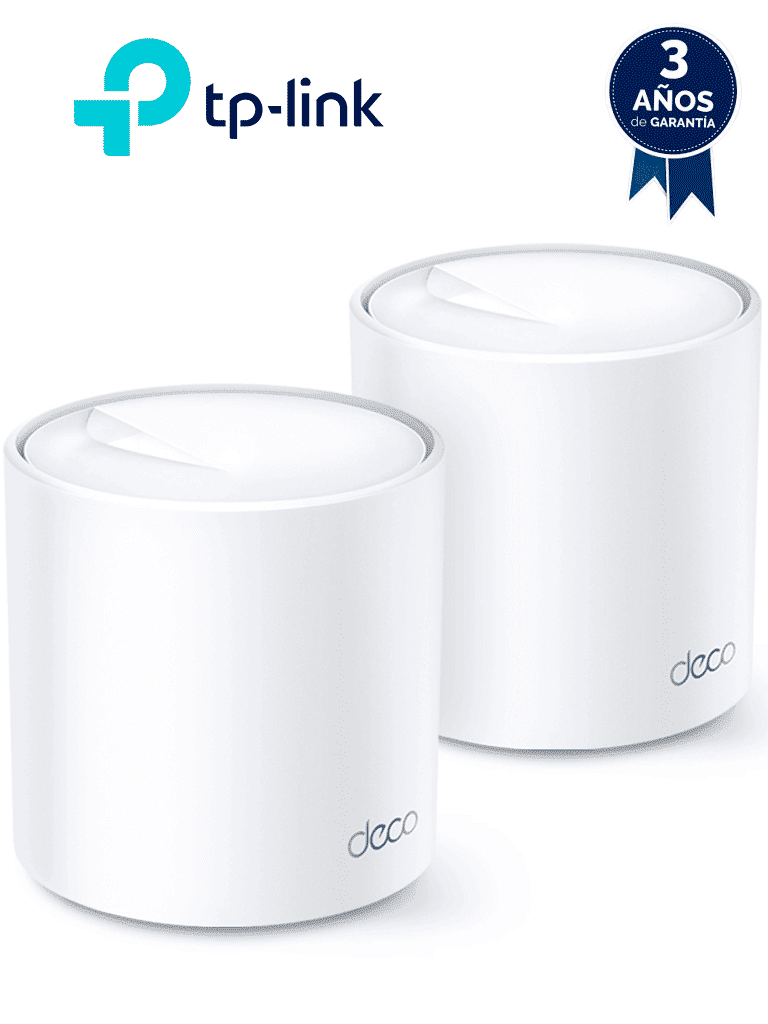 TP-LINK Deco X20(2-pack) - Sistema Wi-Fi 6 Mesh AX1800 , velocidad de hasta 1,800 Mbps, 1,201 Mbps en 5 GHz y 574 Mbps en 2.4 GHz , OFDMA y MU-MIMO , Red unificada , TP-Link HomeCare.
